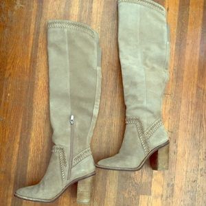 Vince Camuto Beige/Tan Over the Knee Boots